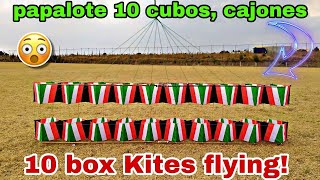 Cómo hacer un INCREÍBLE Papalote 10 cubos  How To Make a Box Kite  How to Make a Kite [upl. by Leeban716]