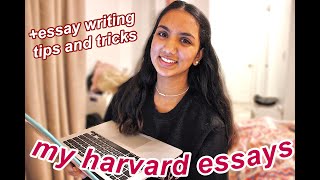 reading the essays that got me into harvard  college essay tips and tricks [upl. by Katinka]