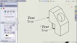 How to add Note Annotations in Solidworks Drawings [upl. by Chew]