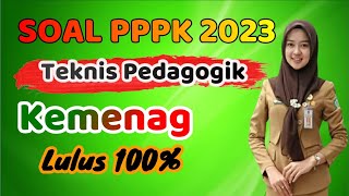 Soal PPPK Teknis Pedagogik Kemenag 2023 [upl. by Zahc]