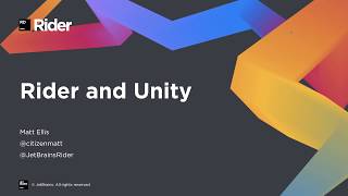 Unity Development with Rider [upl. by Cavallaro]