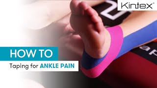 HOW TO  Kinesiology taping for ankle pain [upl. by Norek]