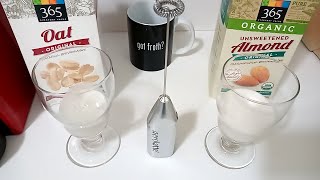 Oat Milk vs Almond Milk part 2 Frothing Test [upl. by Niemad]