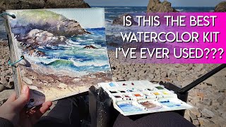 HandsFree WATERCOLOR Plein Air Setup ✶ SCOTLAND COASTAL ADVENTURE [upl. by Nelyahs]