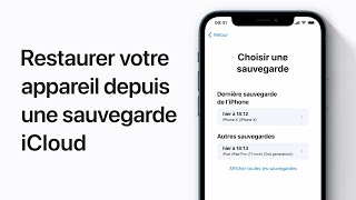 Restaurer un iPhone un iPad ou un iPod touch depuis une sauvegarde iCloud  Assistance Apple [upl. by Arbe]