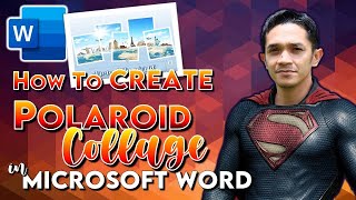 How to Create Polaroid Collage in Microsoft Word  Video Tutorial [upl. by Anaic614]