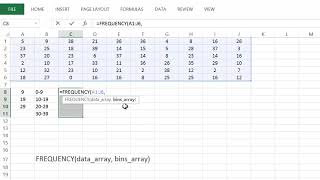 Excel Frequency Function [upl. by Mariel]