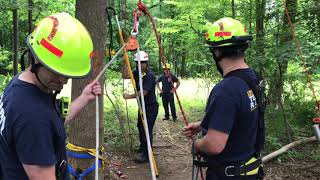 Technical Rescue Team Conducts Rope Rescue Training [upl. by Nowd]