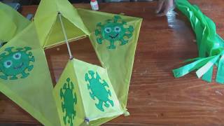 TIENES QUE VERLO COMO HACER UN PAPALOTE DE TRIANGULOCreate your kite step by step easy and fast [upl. by Leur442]