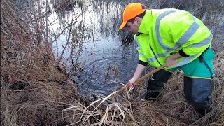 Unclogging A Culvert [upl. by Eliga]