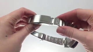 How to Use the Rolex Glidelock Clasp Fine Adjustment Submariner Deepsea SeaDweller [upl. by Nuahc]