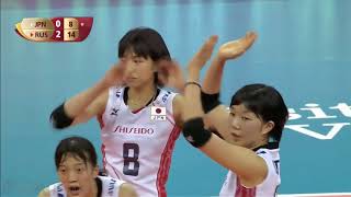 Sarina KOGA  Japan vs Russia  2015 FIVB WGP [upl. by Arrait]