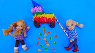 Elsa and Anna toddlers birthday party and pinata [upl. by Otnicaj]