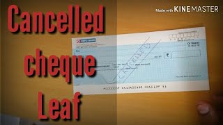 How to Make Cancelled cheque Leaf in tamil Easy tips  showing Live proof [upl. by Munson899]