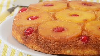 Pineapple Upside Down Cake Recipe Demonstration  Joyofbakingcom [upl. by Tnaryb]