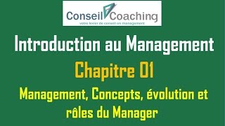 Introduction au Management  chapitre 01 [upl. by Jordana]