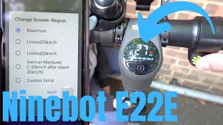 Come sbloccare la velocità massima del Ninebot E22E tramite un veloce hack firmware [upl. by Dnomaj]