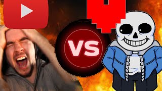 Youtubers React To Beating Sans [upl. by Gnilyarg]