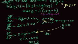 Section 74 Lagrange Multipliers and Constrained Optimization [upl. by Leunamesoj]