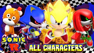 Sonic R  HD ALL SECRET CHARACTERS UNLOCKED 100 [upl. by Chafee]