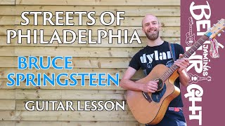 Streets of Philadelphia  Bruce Springsteen  Guitar Lesson [upl. by Anees711]