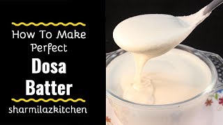 Dosa Recipe For Beginner Part 1 How To Make Perfect Dosa Batter In a Mixie For Crispy Thin Dosa [upl. by Emylee]