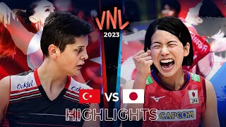 JAPAN vs TURKEY  Highlights  Womens VNL 2023 [upl. by Omrelliug]