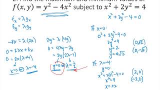 Lagrange Multipliers Practice Problems [upl. by Susi707]