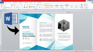 3 fold Brochure Design in Microsoft office word  Brochure Design in ms word [upl. by Demeyer43]