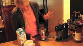 Nespresso Aeroccino Plus Frother Review Frothing Almond Milk [upl. by Consolata]