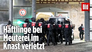 Gefängnismeuterei Polizei stürmt Knast in Thüringen  JVA Untermaßfeld [upl. by Atsirtal]