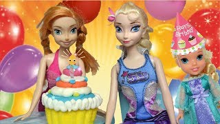 Elsas Birthday Party Surprise from Anna A special wish Funny Party Games Disney Princesses Dolls [upl. by Wsan571]