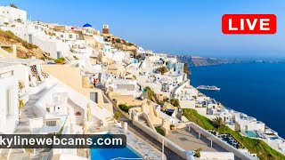 🔴 Recorded live footage webcam from Santorini  Greece [upl. by Aicnetroh]