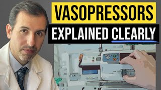 Vasopressors Explained Clearly Norepinephrine Epinephrine Vasopressin Dobutamine [upl. by Etsyrk]